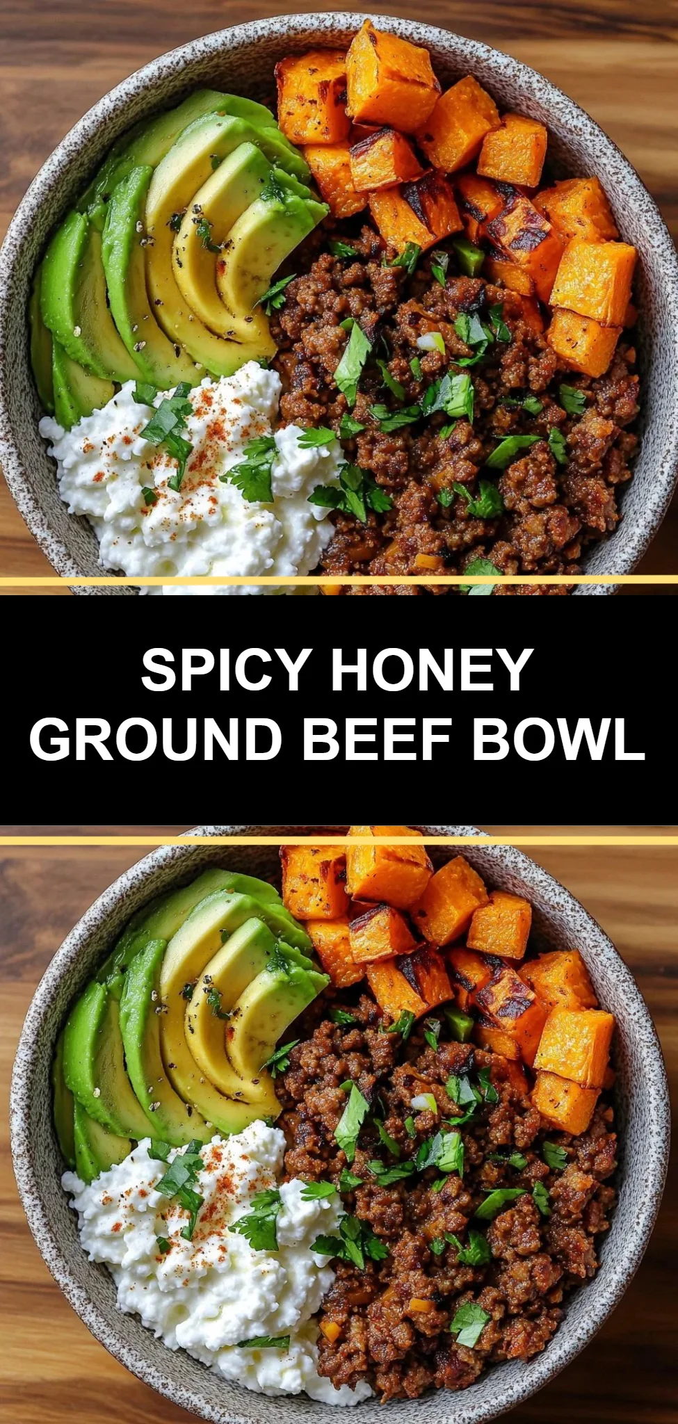 Spicy Honey Ground Beef Bowl