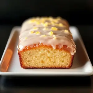 A slice of Starbucks style citrus loaf on a plate with fresh citrus fruits.
