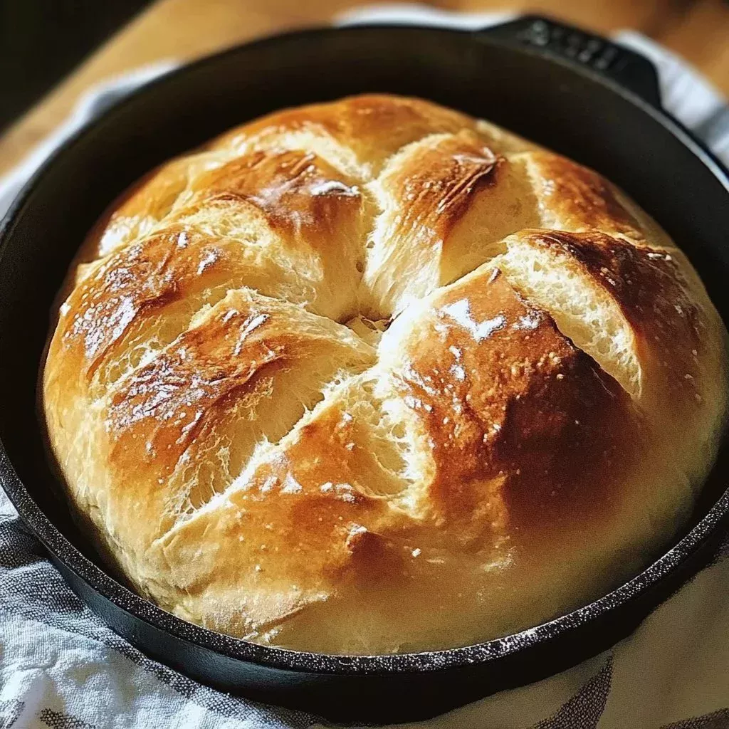 Homemade stovetop bread cooked on the stovetop without an oven.