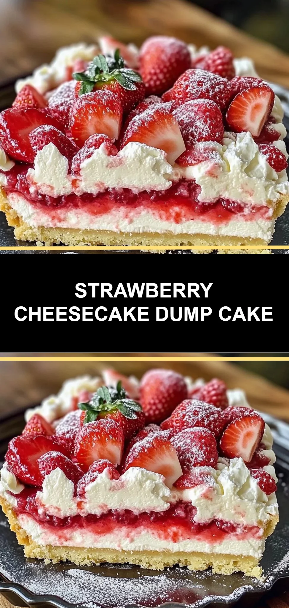 Strawberry Cheesecake Dump Cake