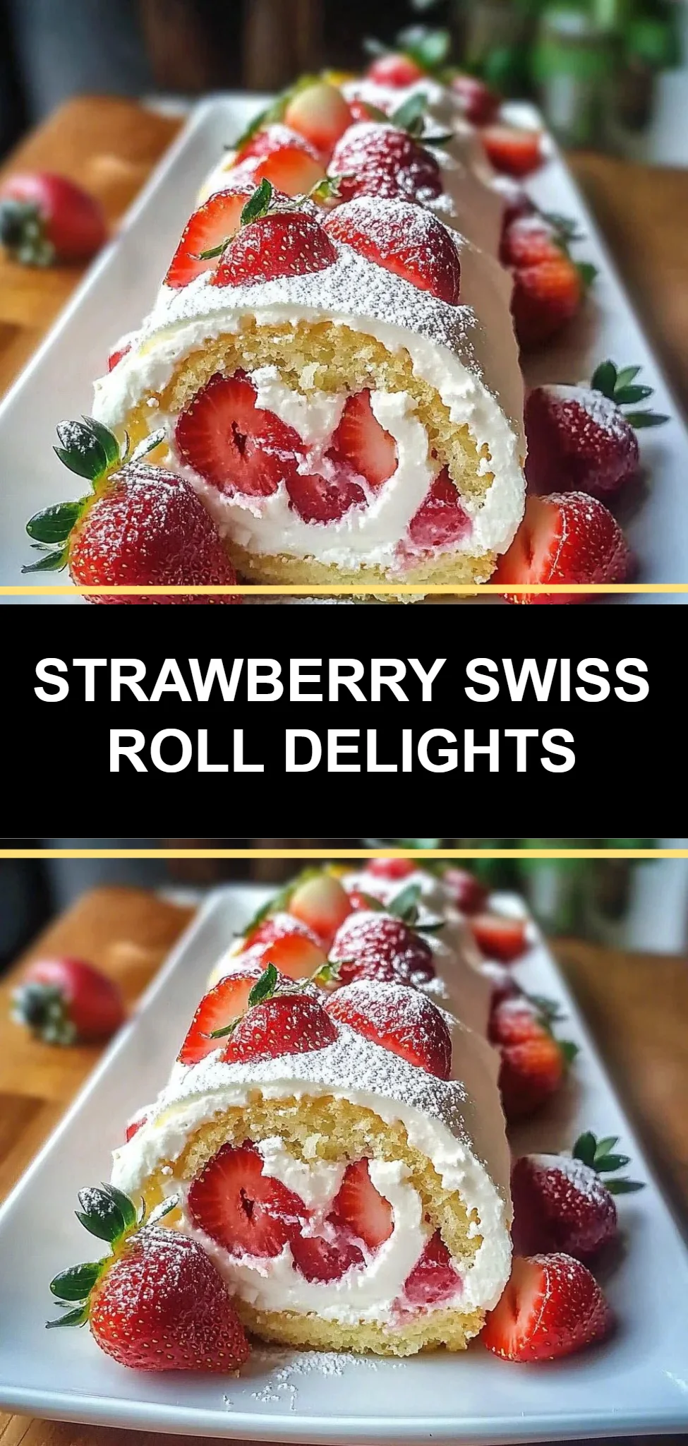 Strawberry Swiss Roll Delights