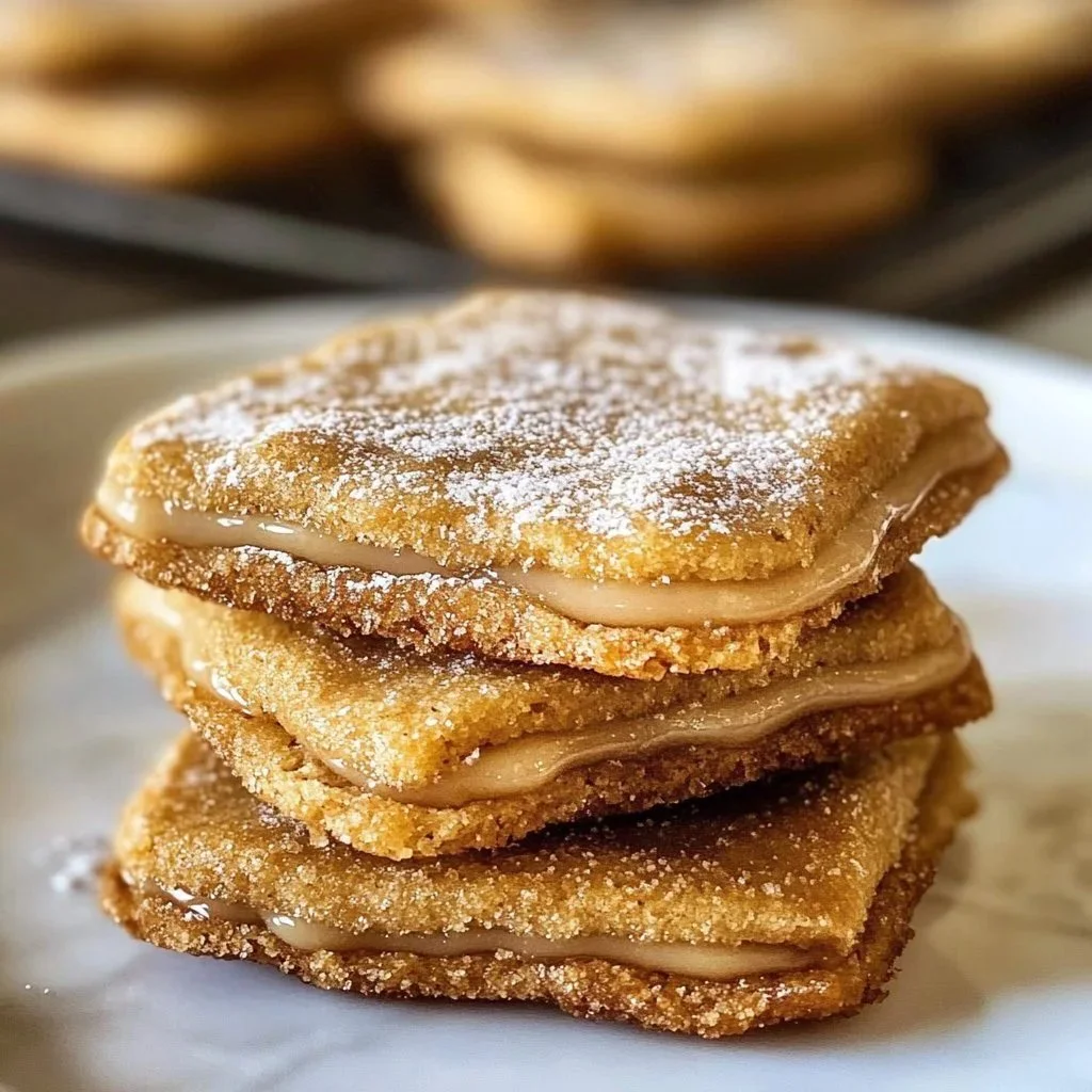 Sugared Pop-Tart Cookies topped with brown sugar glaze