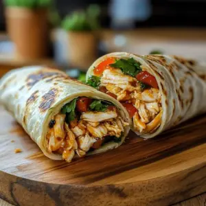 Sweet Chili Crispy Chicken Wrap with fresh vegetables and savory sauce