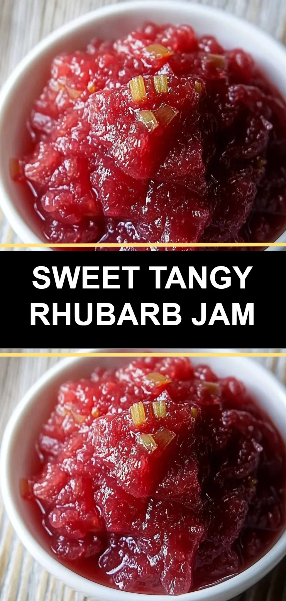 Sweet Tangy Rhubarb Jam