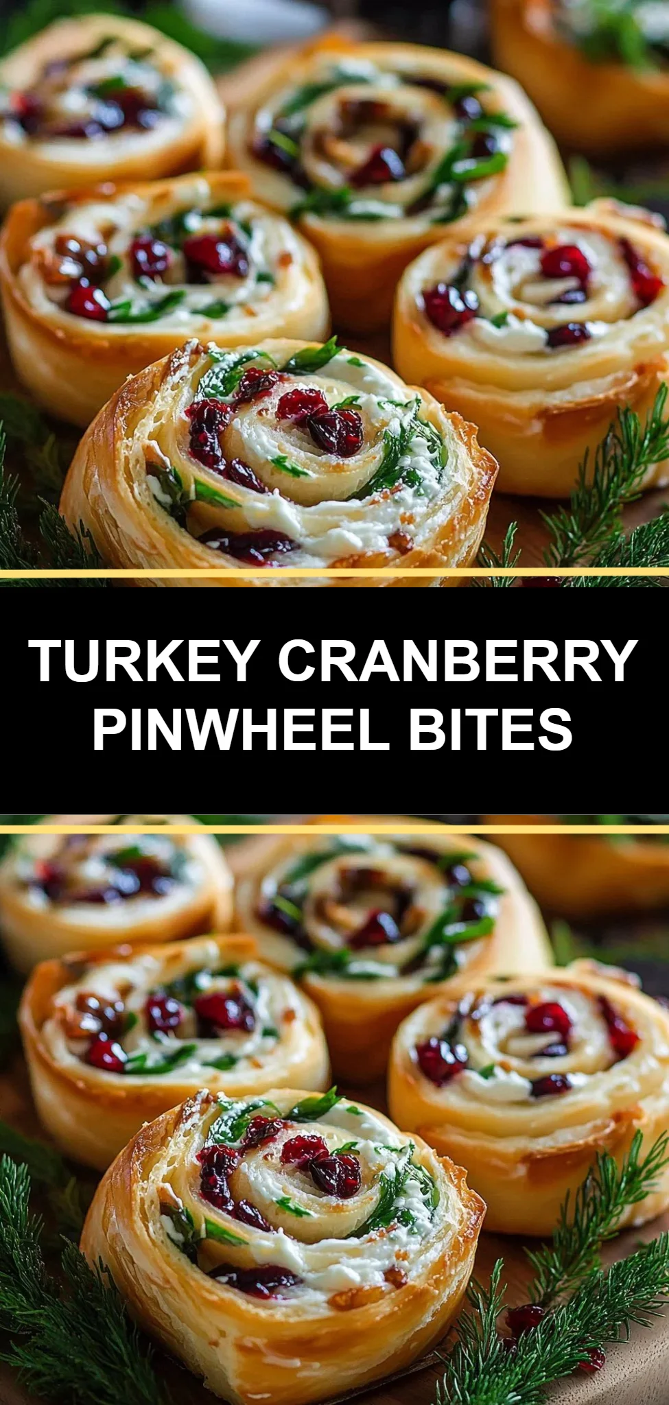 Turkey Cranberry Pinwheel Bites