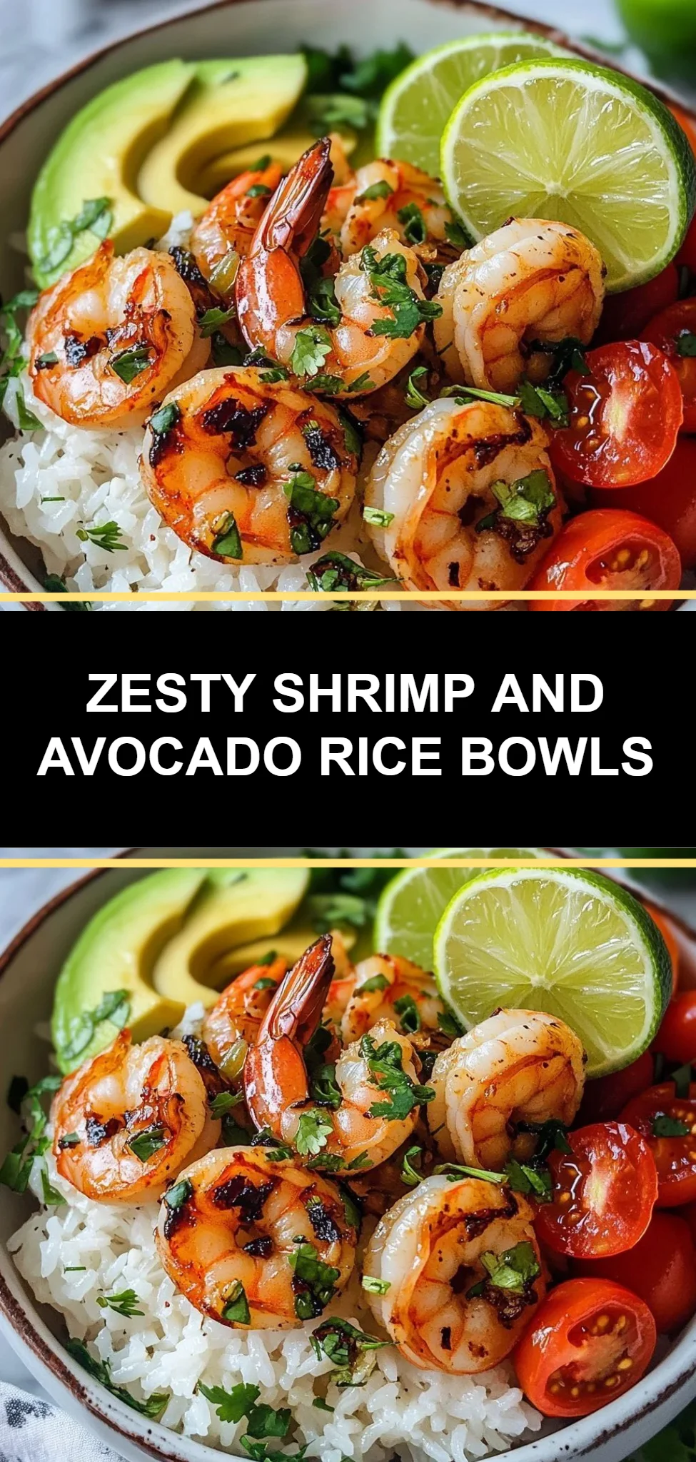 Zesty Shrimp and Avocado Rice Bowls